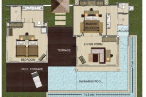 015_Floor Plan Two-Bedroom Pool Villa The Vijitt Resort Phuk