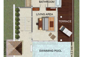 024_Floor Plan_Prime Pool Villa_Upstairs (Living Room) The Vijitt Resort Phuke